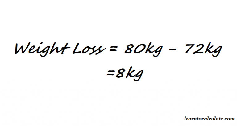 How To Calculate Weight Loss