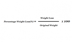 calculate percentage weight loss