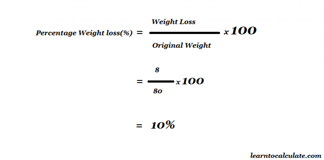 how to find out percentage of weight loss