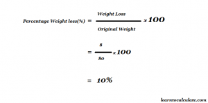 how do i calculate my percentage of weight loss