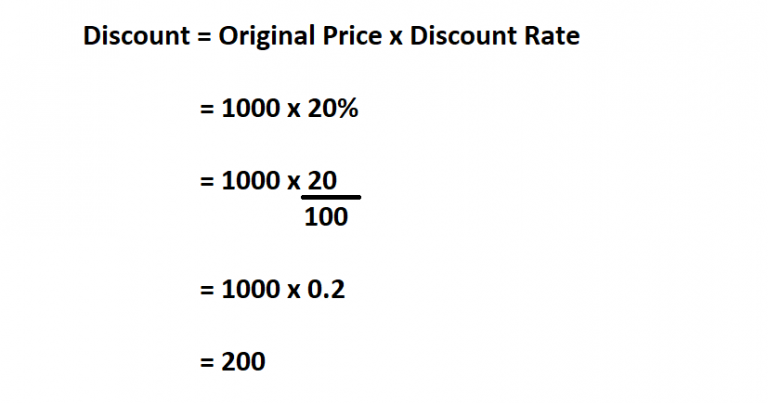 How To Calculate Discount Formula