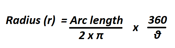 How To Calculate Radius Of An Arc 