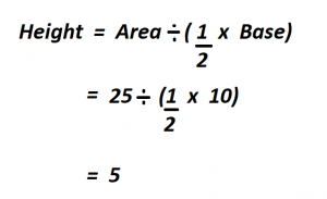 formula to calculate height of a triangle