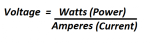 How to Calculate Voltage from Watts.