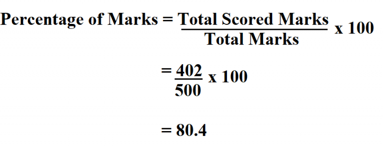 How to Calculate Percentage of marks.