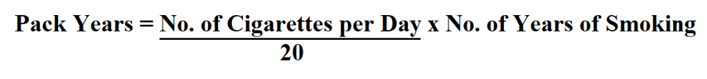 How To Calculate Pack Years 