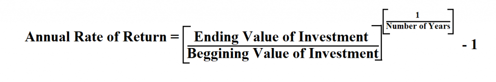 How To Calculate Annual Rate Of Return 