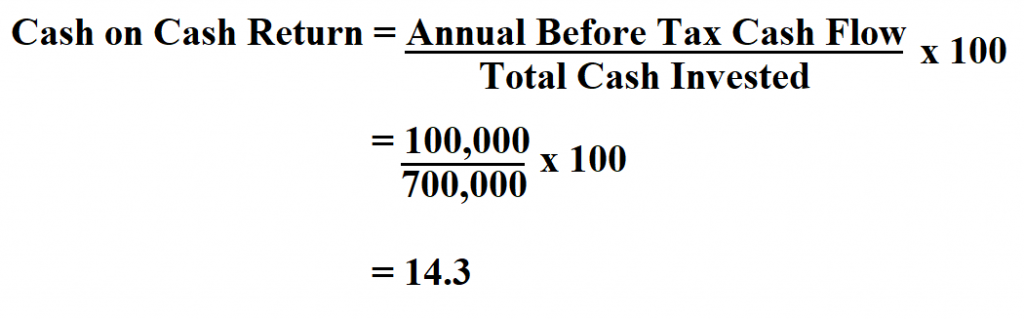 How To Calculate Cash On Cash Return 