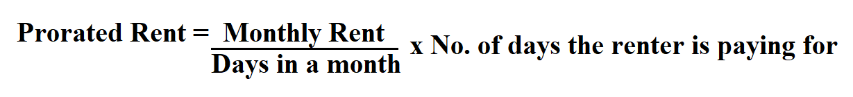 How To Calculate Prorated Rent 