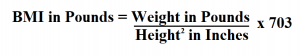 how to calculate your bmi in pounds