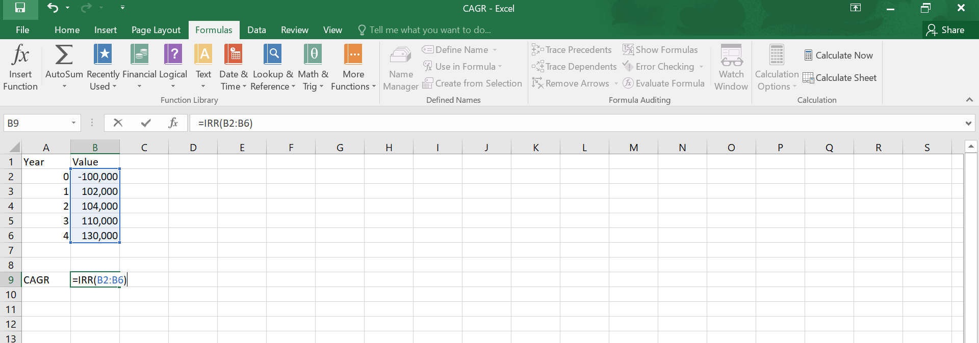 How to Calculate CAGR in Excel.