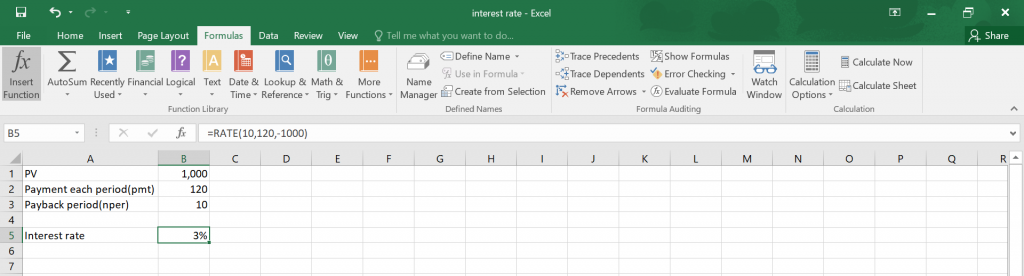 How To Calculate Interest Rate In Excel 