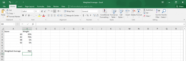 How to Calculate Weighted Average in Excel.