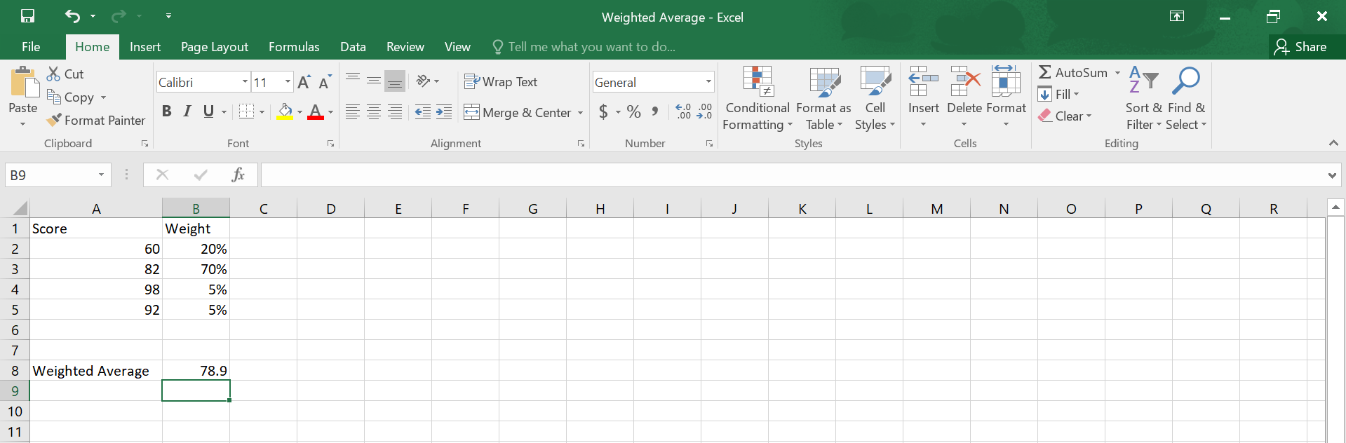 How to Calculate Weighted Average in Excel.