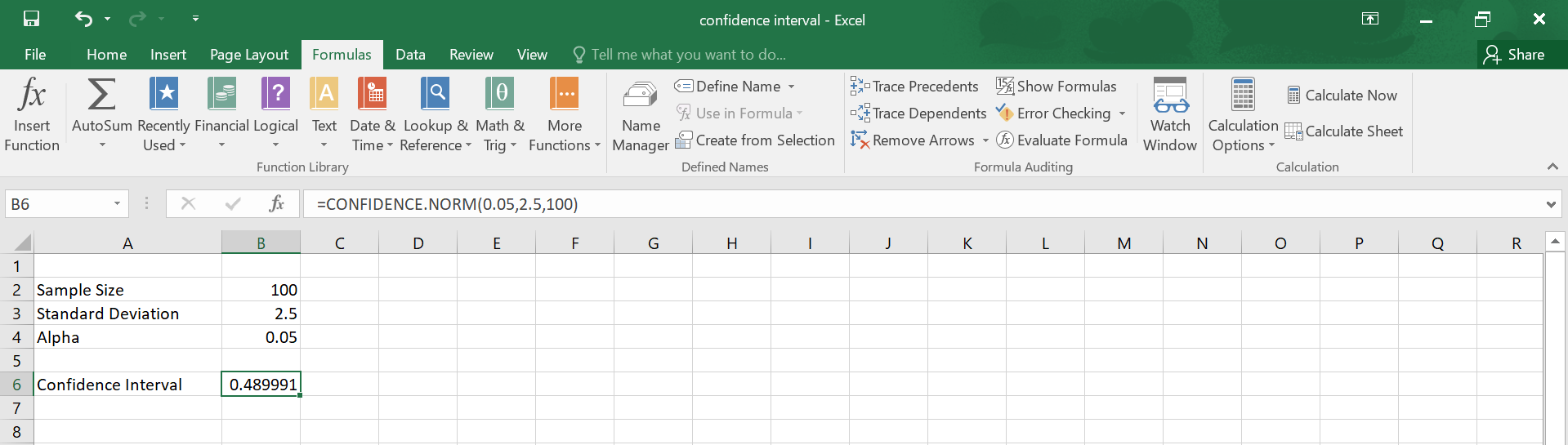 How to Calculate Confidence Interval in Excel.