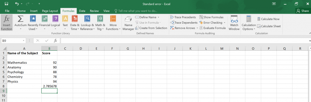 How To Calculate Standard Error In Excel 