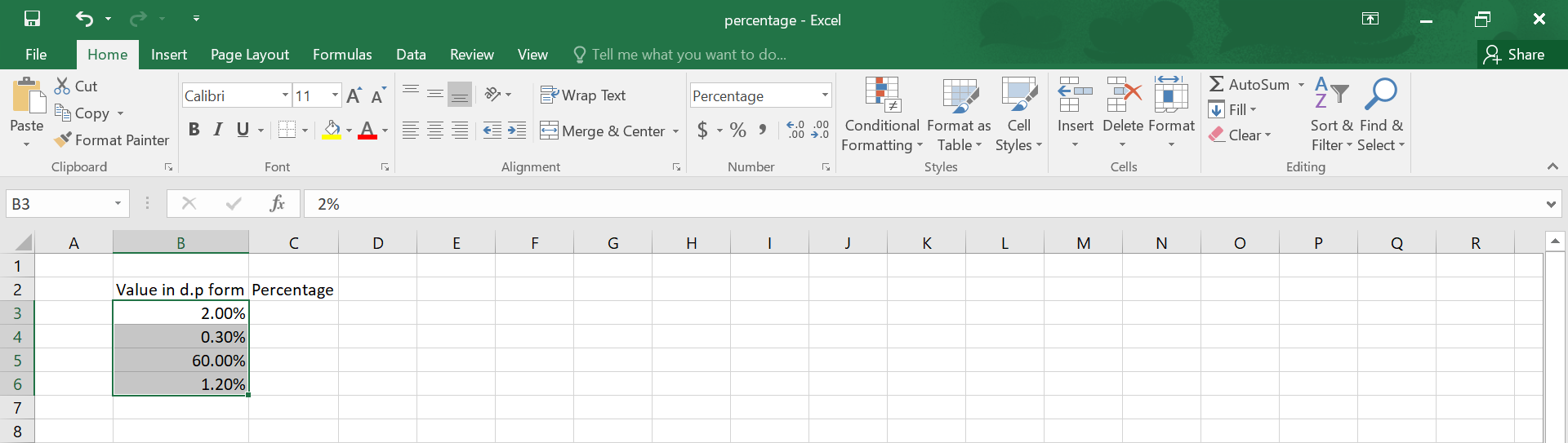 How to Calculate Percentage in Excel.