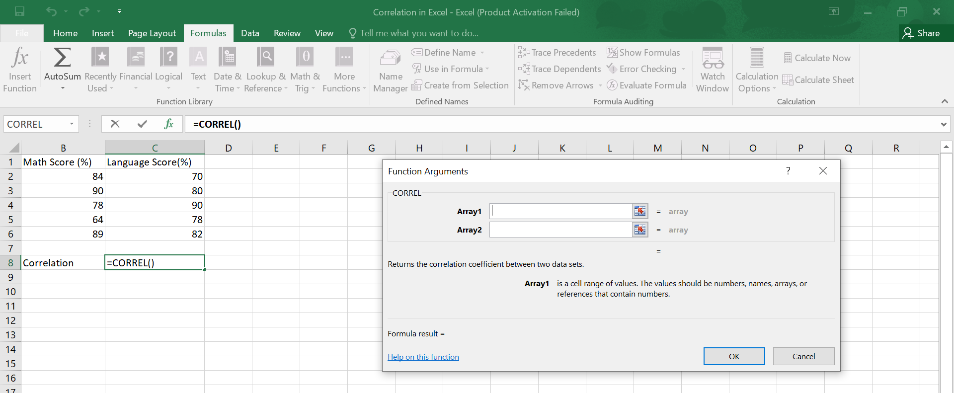 How To Calculate Correlation In Excel 3978