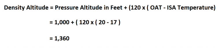 density altitude formula
