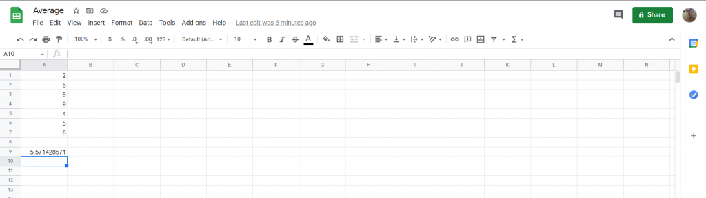 How To Calculate Average In Google Sheets 