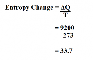 decrease in entropy