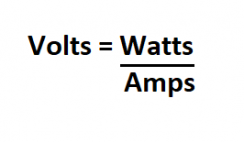 How to Convert Watts to Volts.